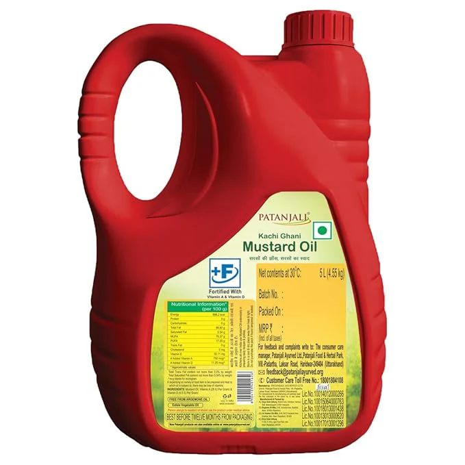 [30216] Patanjali Kachi Ghani Mustard Oil 5Lt